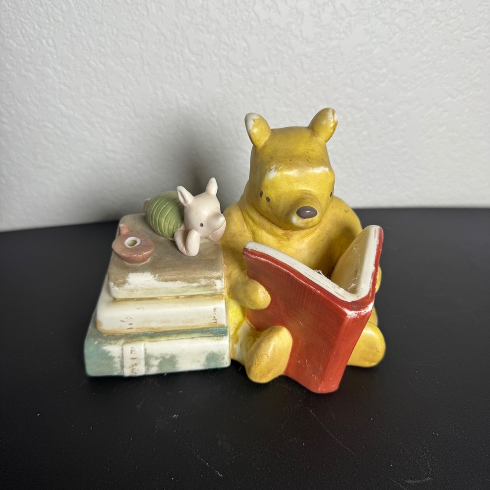 VINTAGE Disney Winnie the Pooh Piglet Ceramic Night Light Reading Vintage OS